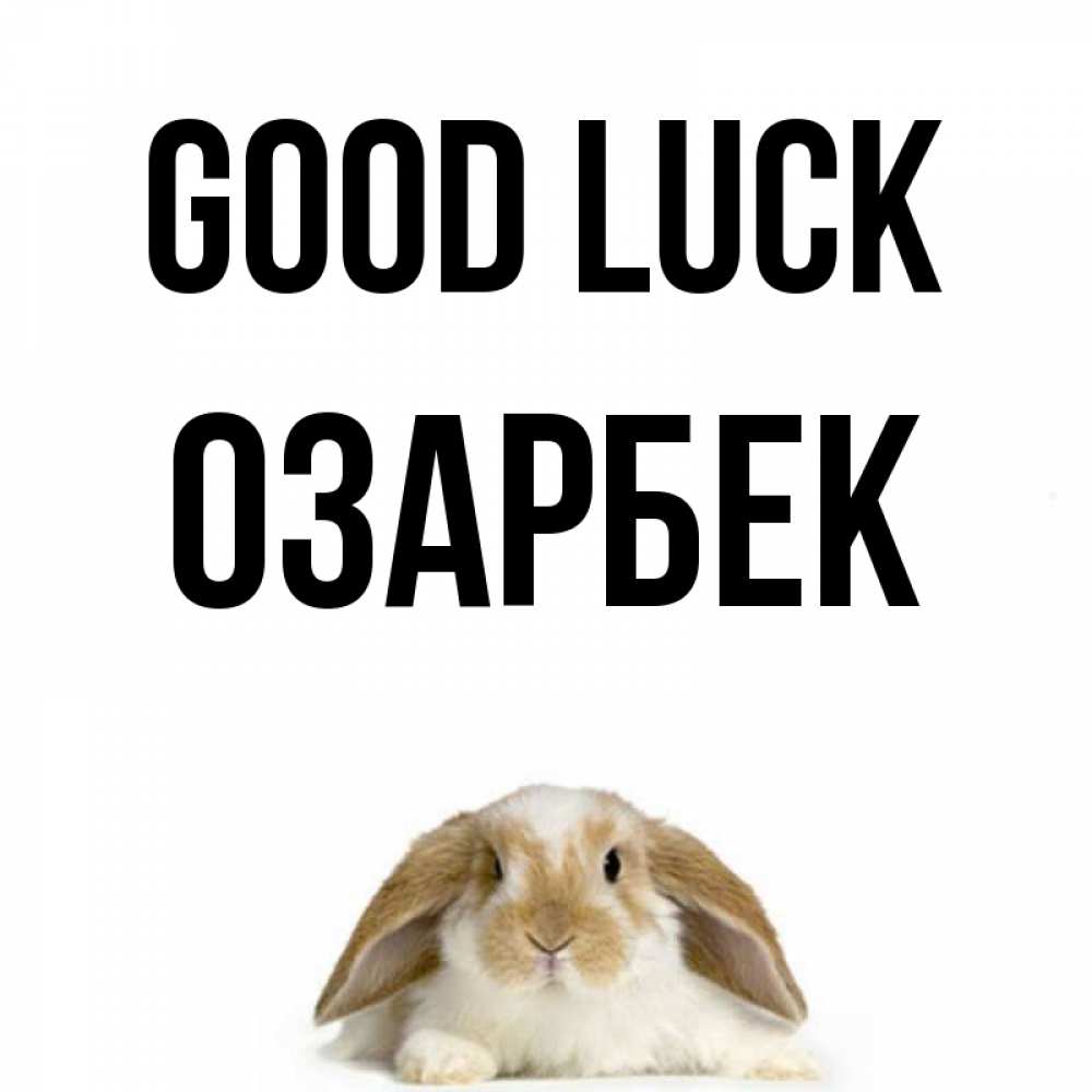 Greetings card с именем, ОЗАРБЕК Good luck открытки с произвольным текстом который можно вставить в открытку и создать ее самостоятельно бесплатно онлайн Greetings with text for free download 