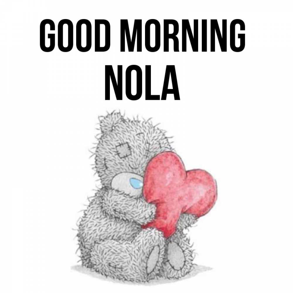 Greetings card с именем, Nola Good morning плюшевые игрушки Greetings with text for free download 