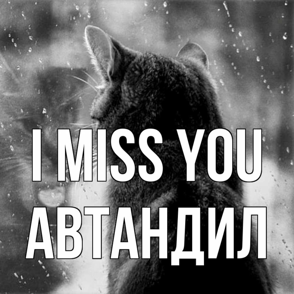 Greetings card с именем, Автандил I miss you скорее ко мне приходи 1 Greetings with text for free download 