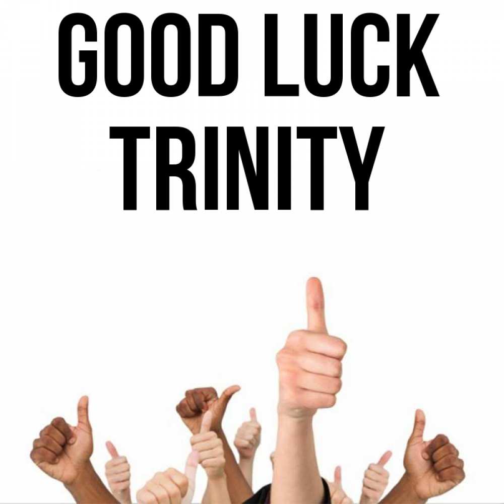 Greetings card с именем, Trinity Good luck молодцом Greetings with text for free download 