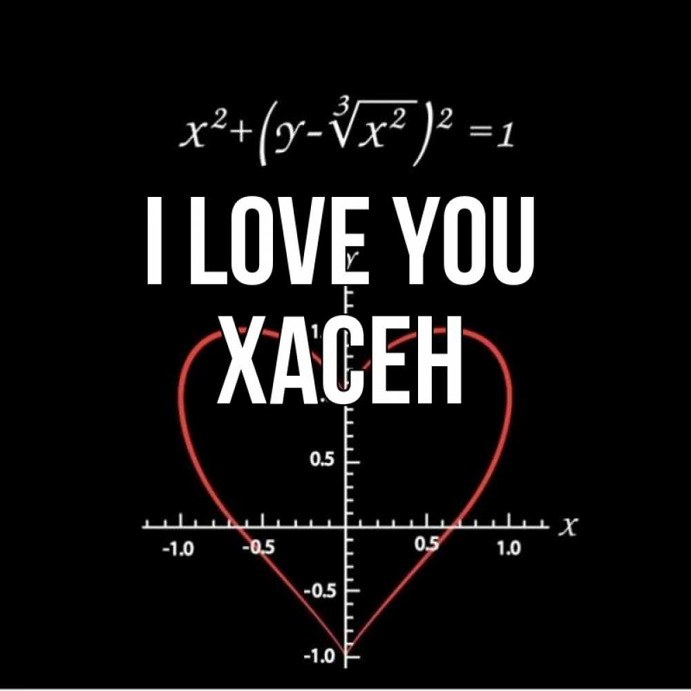 Greetings card с именем, ХАСЕН I love you сердечная формула Greetings with text for free download 