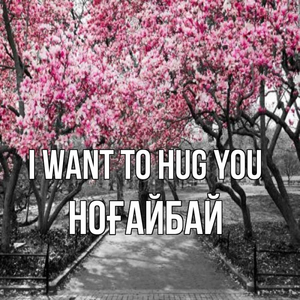 Greetings card с именем, НОҒАЙБАЙ I want to hug you обработанное фото Greetings with text for free download 