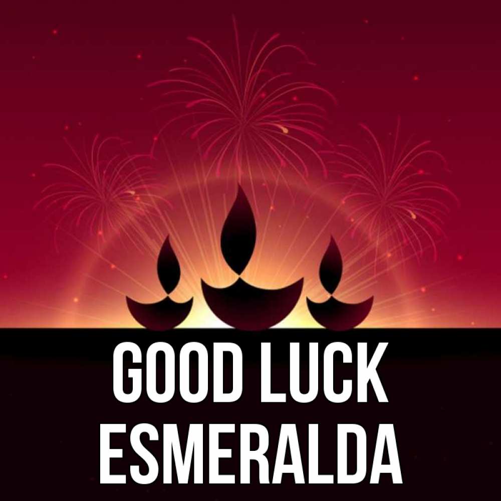 Greetings card с именем, Esmeralda Good luck праздник Greetings with text for free download 