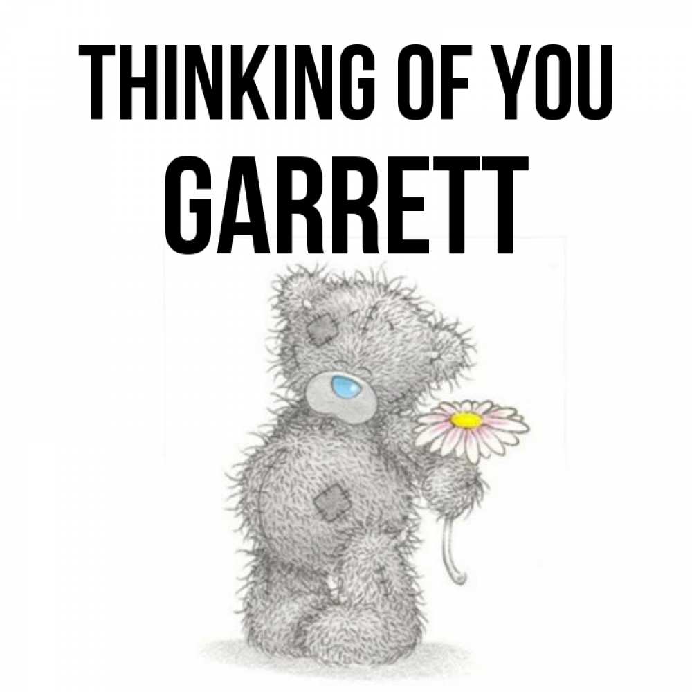 Greetings card с именем, Garrett Thinking of you мысли только о тебе Greetings with text for free download 