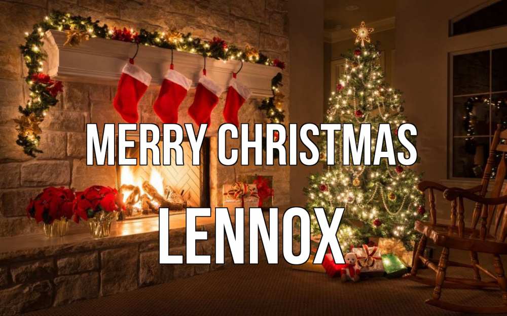 Greetings card с именем, Lennox Merry Christmas рождество Greetings with text for free download 