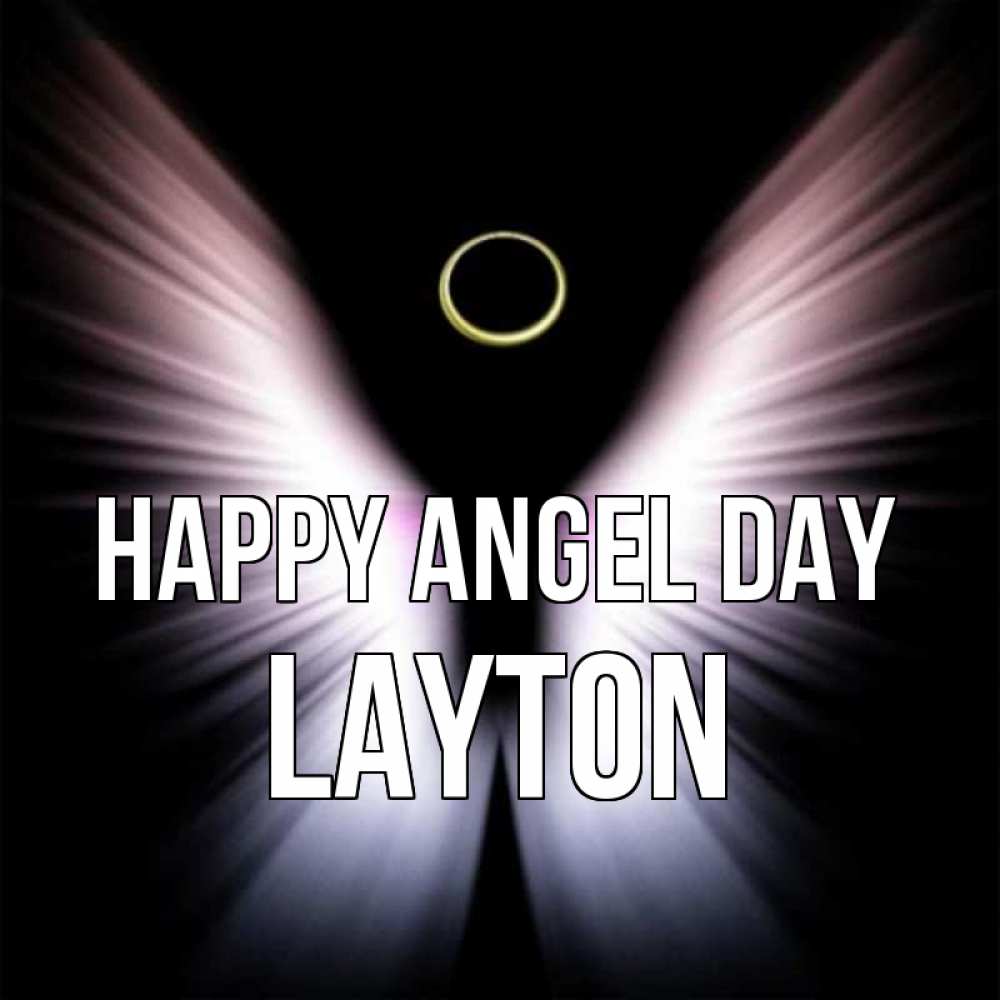 Greetings card с именем, Layton happy angel day ангел из света Greetings with text for free download 
