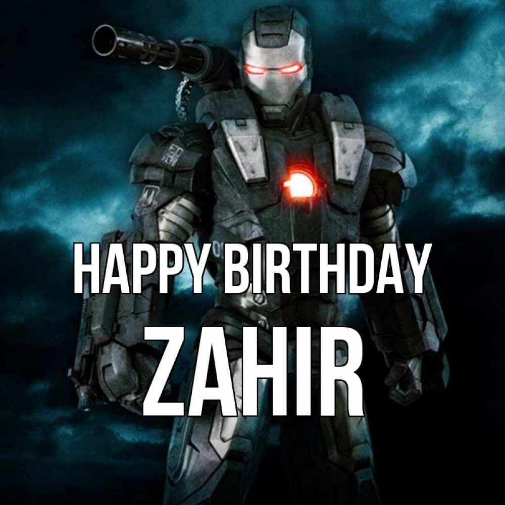 Greetings card с именем, Zahir Happy Birthday марвел супергерой в новом костюме Greetings with text for free download 