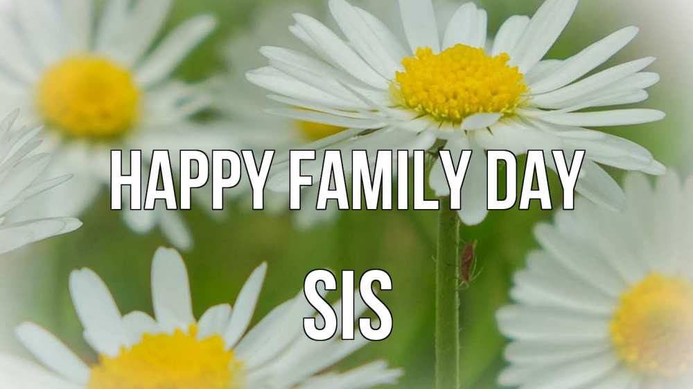 Greetings card с именем, sis happy family day с днем семьи  1 Greetings with text for free download 
