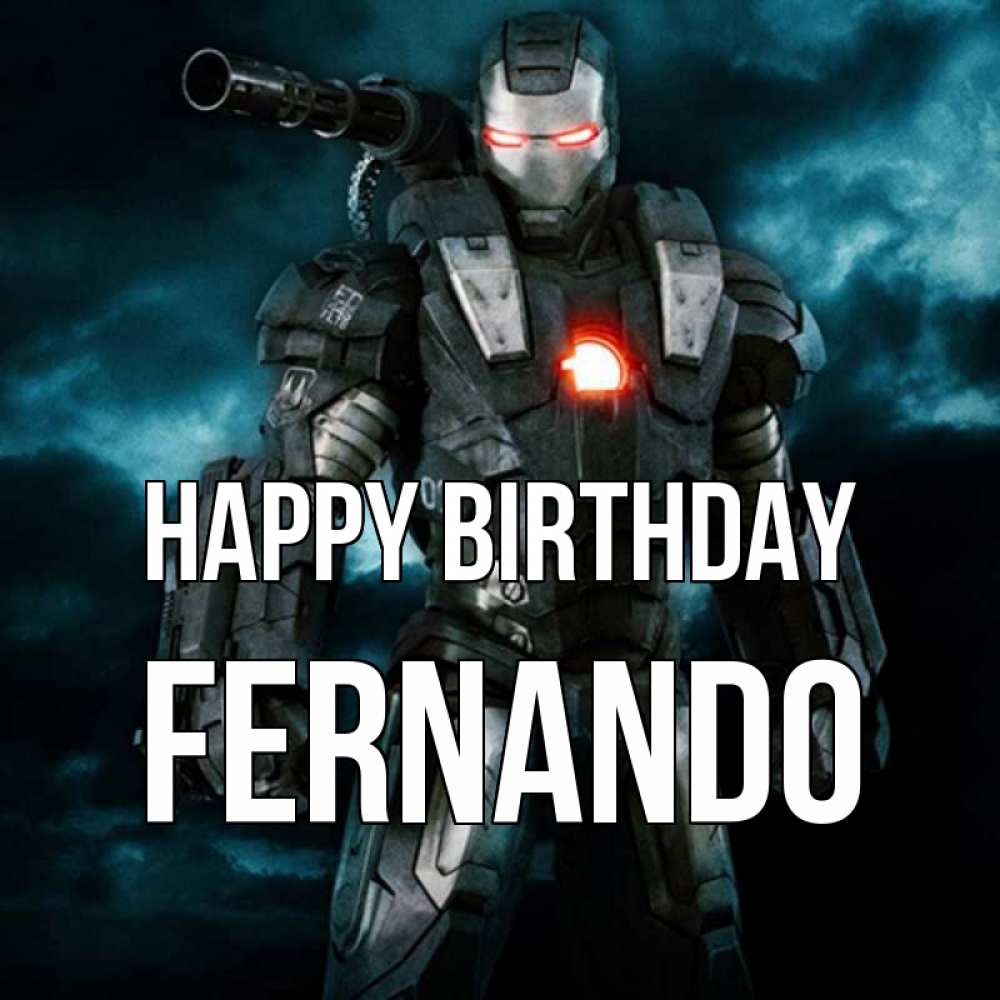 Greetings card с именем, Fernando Happy Birthday марвел супергерой в новом костюме Greetings with text for free download 