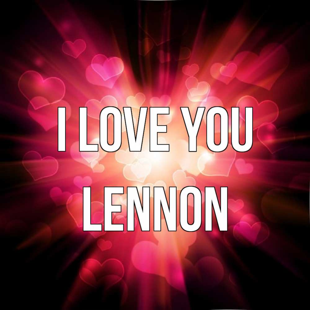 Greetings card с именем, Lennon I love you рамочка 1 Greetings with text for free download 