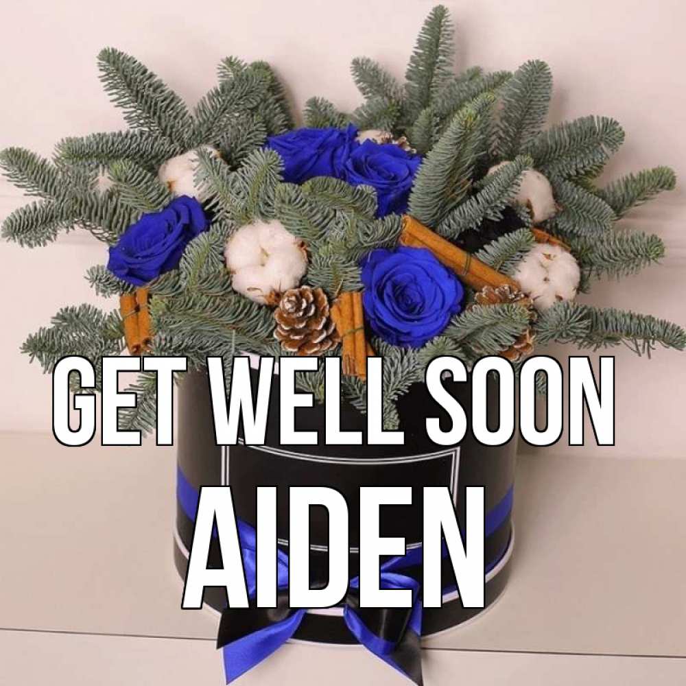 Greetings card с именем, Aiden Get well soon короче кто то загрузил эти шишки Greetings with text for free download 