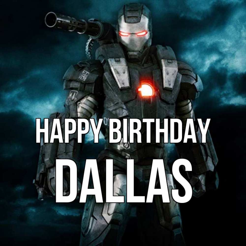 Greetings card с именем, Dallas Happy Birthday марвел супергерой в новом костюме Greetings with text for free download 