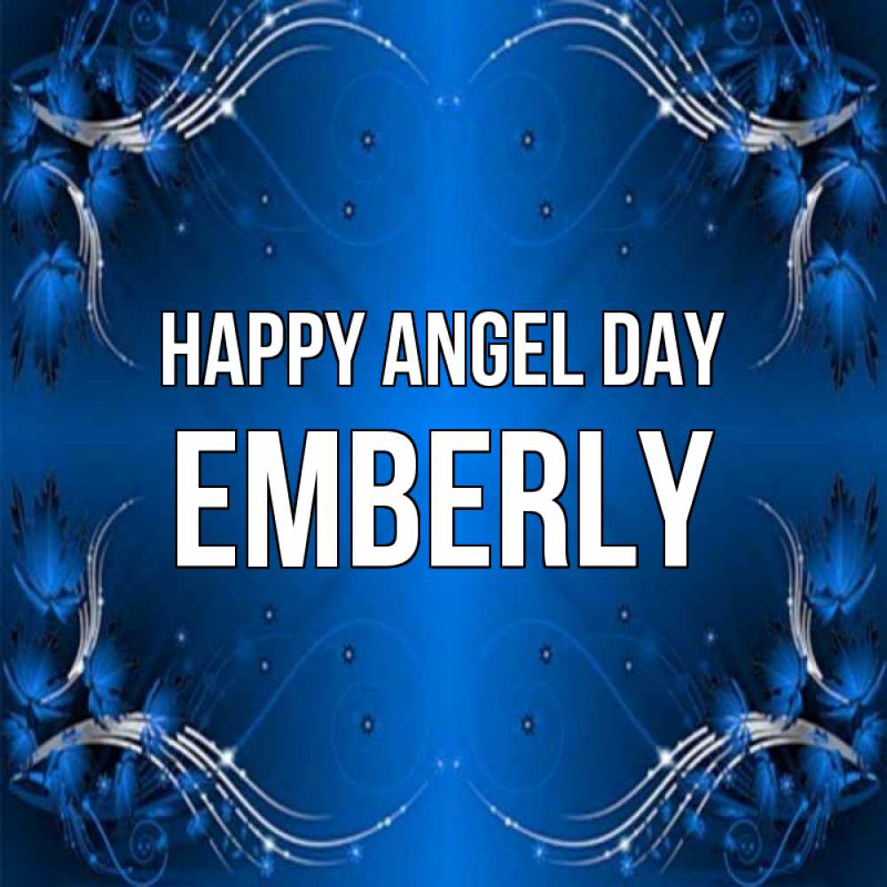 Greetings card с именем, Emberly happy angel day красивая рамочка с узорами Greetings with text for free download 