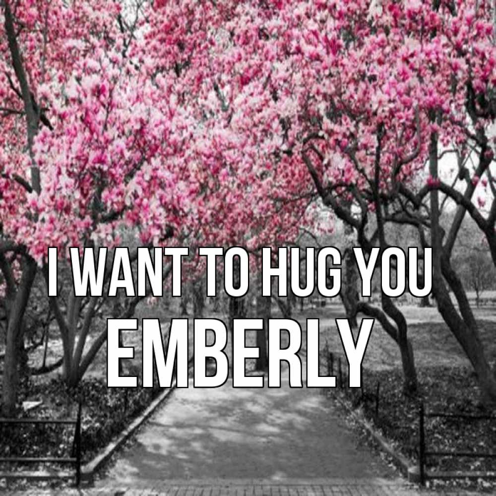 Greetings card с именем, Emberly I want to hug you обработанное фото Greetings with text for free download 
