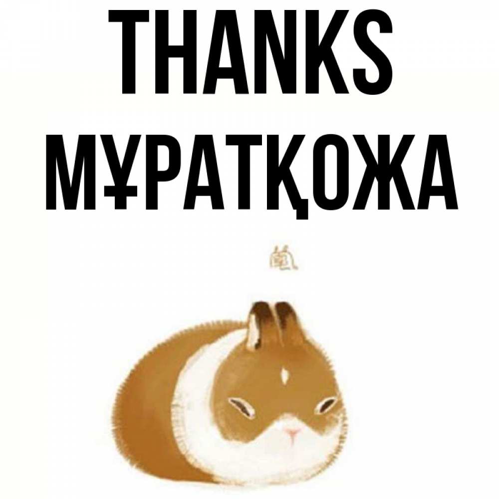 Greetings card с именем, Мұратқожа Thanks коричнево белый домашний питомец Greetings with text for free download 