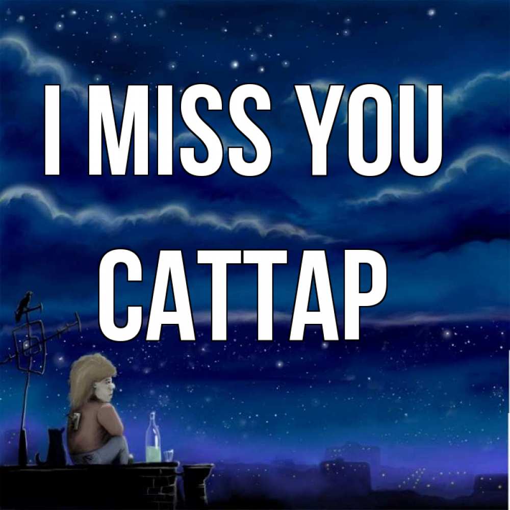 Greetings card с именем, САТТАР I miss you на крыше 1 Greetings with text for free download 