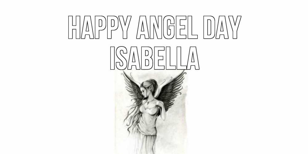 Greetings card с именем, Isabella happy angel day С днем Ангела, поздравления ко дню ангела Greetings with text for free download 