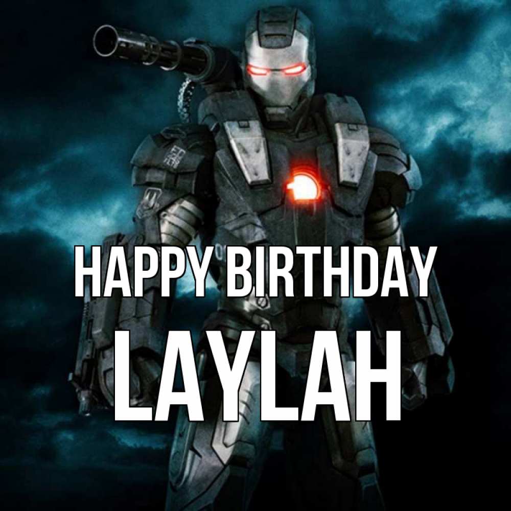 Greetings card с именем, Laylah Happy Birthday марвел супергерой в новом костюме Greetings with text for free download 