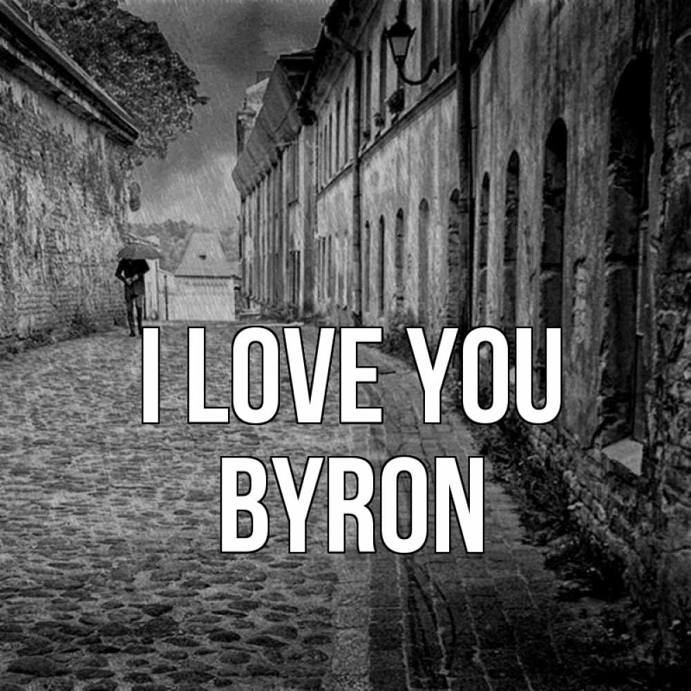 Greetings card с именем, Byron I love you зонт Greetings with text for free download 