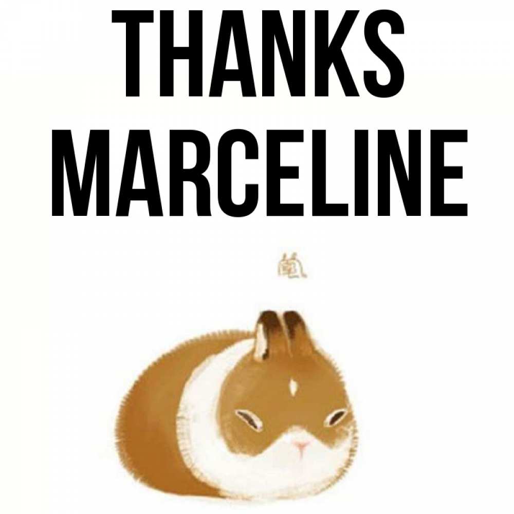 Greetings card с именем, Marceline Thanks коричнево белый домашний питомец Greetings with text for free download 