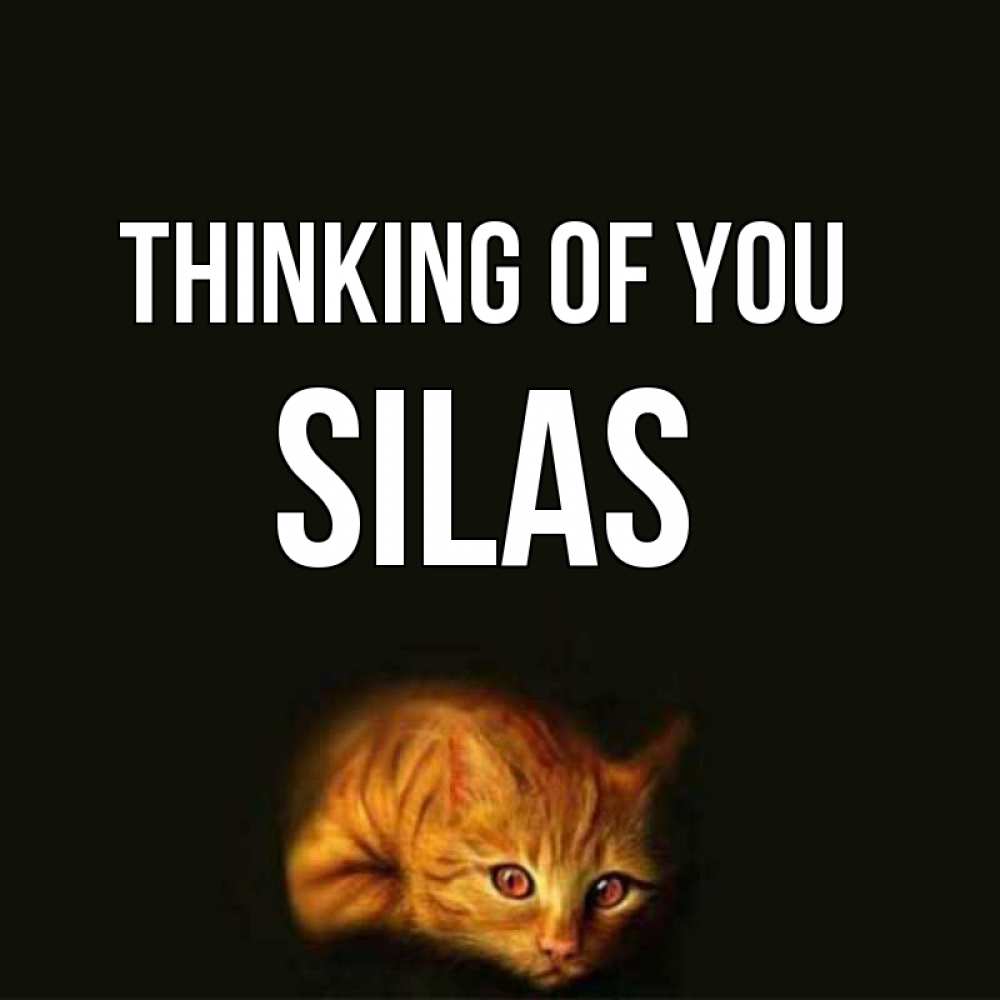 Greetings card с именем, Silas Thinking of you рыжий Greetings with text for free download 