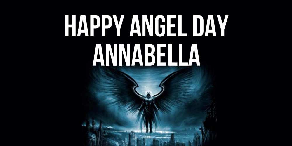 Greetings card с именем, Annabella happy angel day ангел, день ангела Greetings with text for free download 