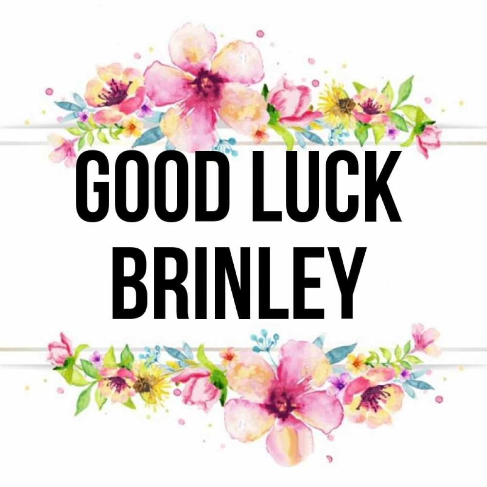 Greetings card с именем, Brinley Good luck пусть повезет 1 Greetings with text for free download 