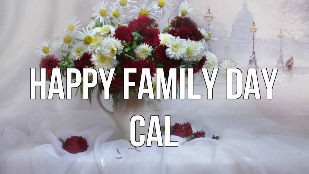 Greetings card с именем, Cal happy family day с днем семьи Greetings with text for free download 