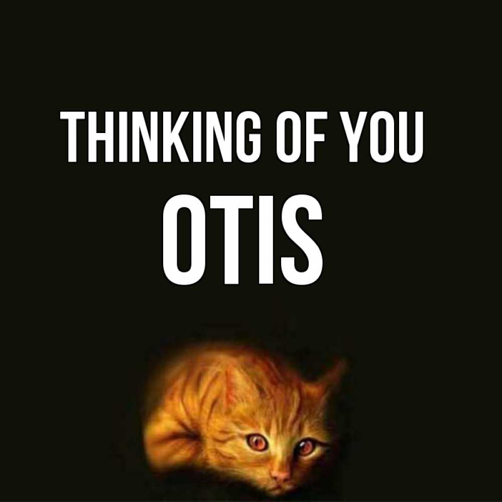 Greetings card с именем, Otis Thinking of you рыжий Greetings with text for free download 