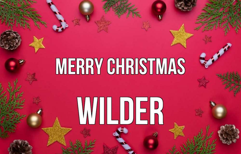 Greetings card с именем, Wilder Merry Christmas с рождеством Greetings with text for free download 