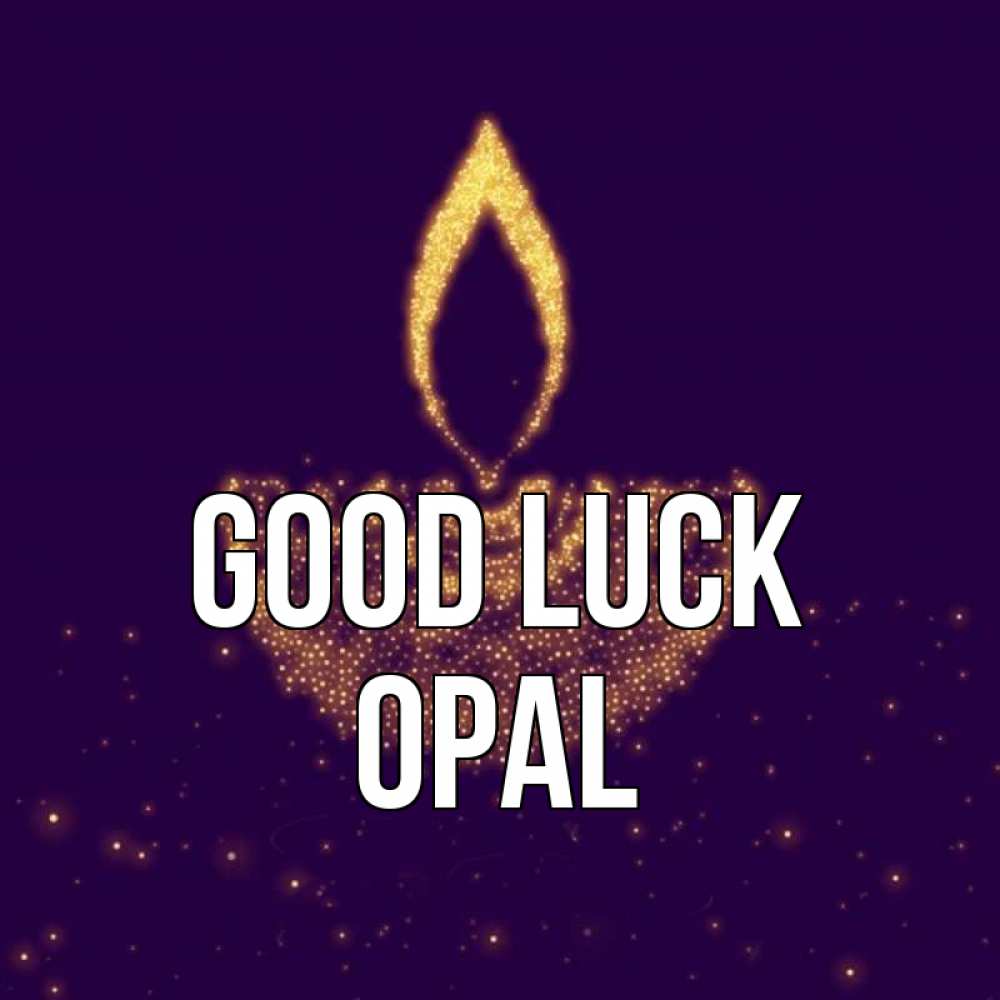 Greetings card с именем, Opal Good luck пусть повезет 2 Greetings with text for free download 
