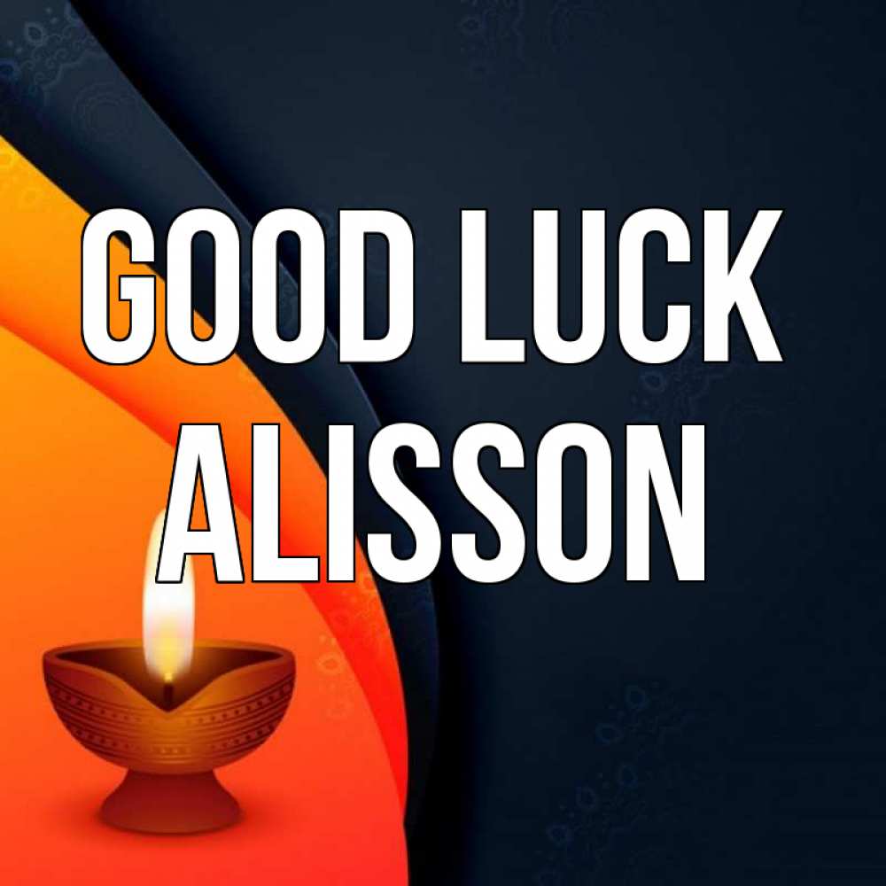 Greetings card с именем, Alisson Good luck абстрактный фон Greetings with text for free download 