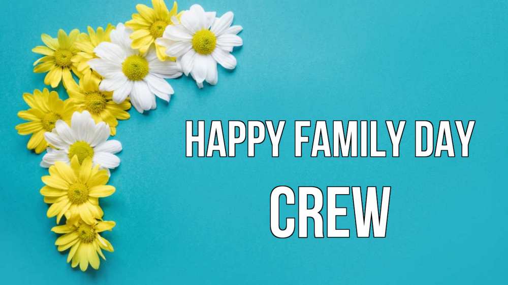 Greetings card с именем, Crew happy family day с днем семьи Greetings with text for free download 