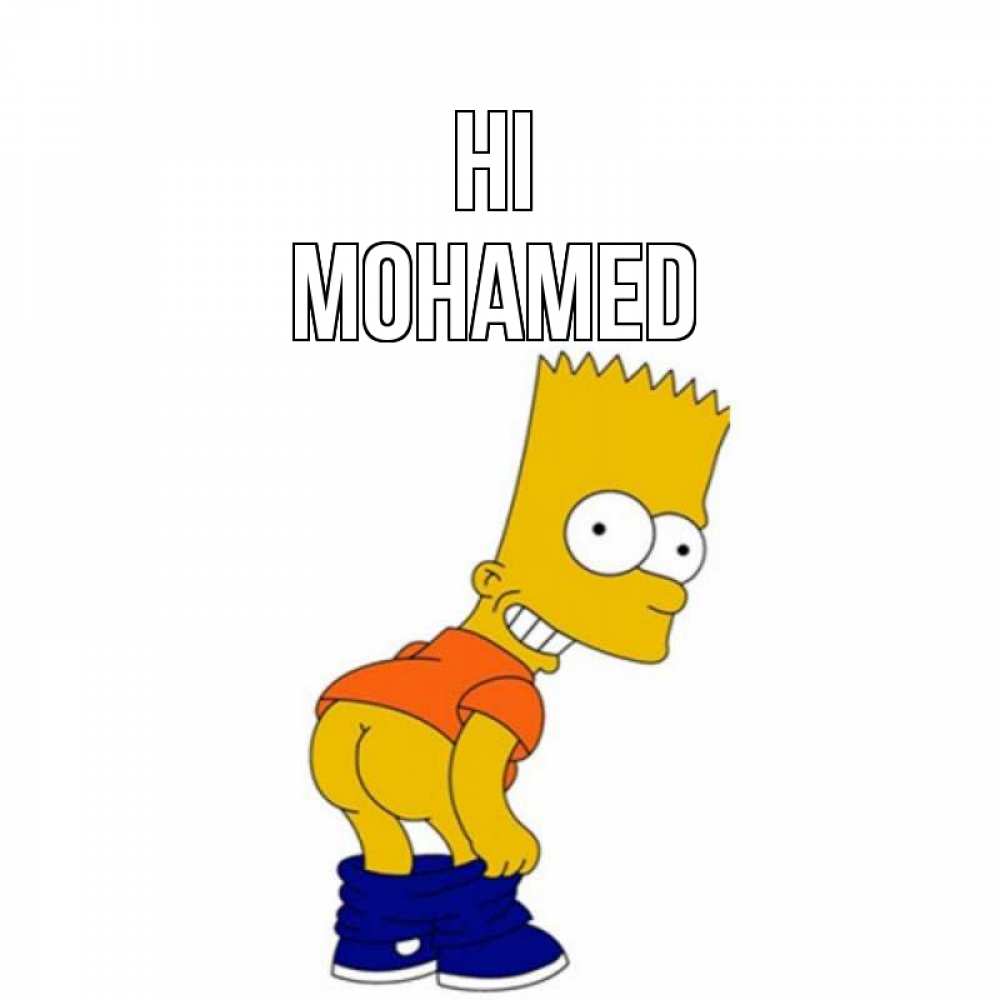 Greetings card с именем, Mohamed Hi попочка Greetings with text for free download 