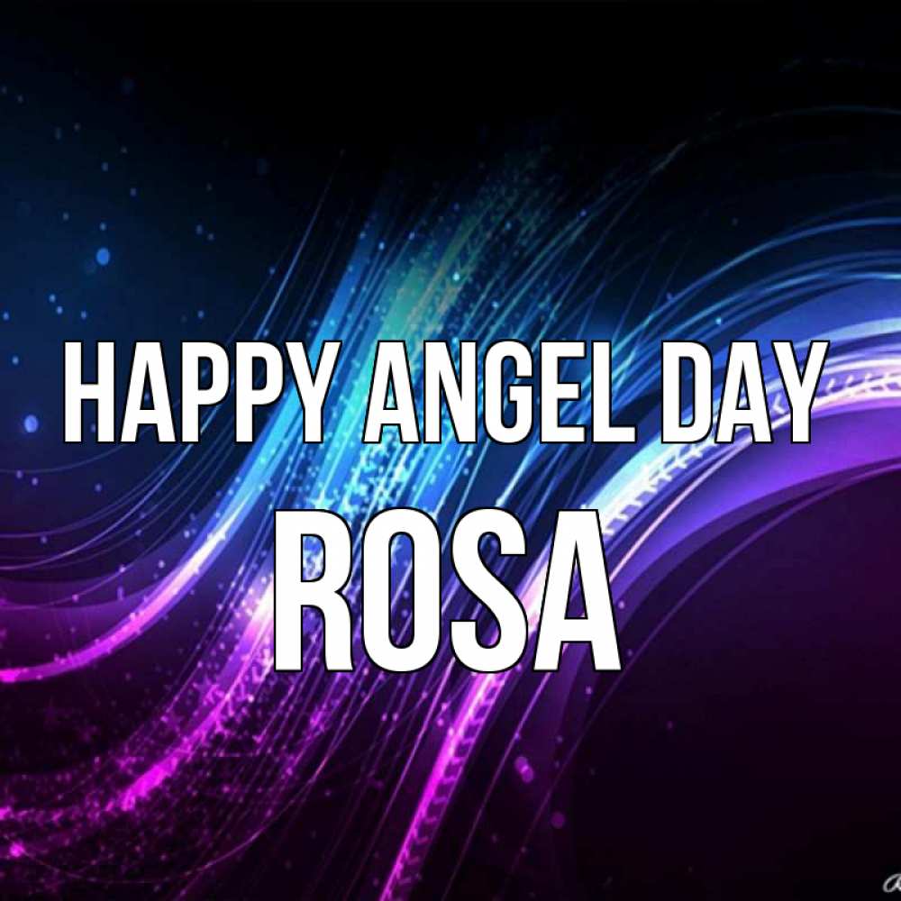 Greetings card с именем, Rosa happy angel day фиолетовый фон Greetings with text for free download 
