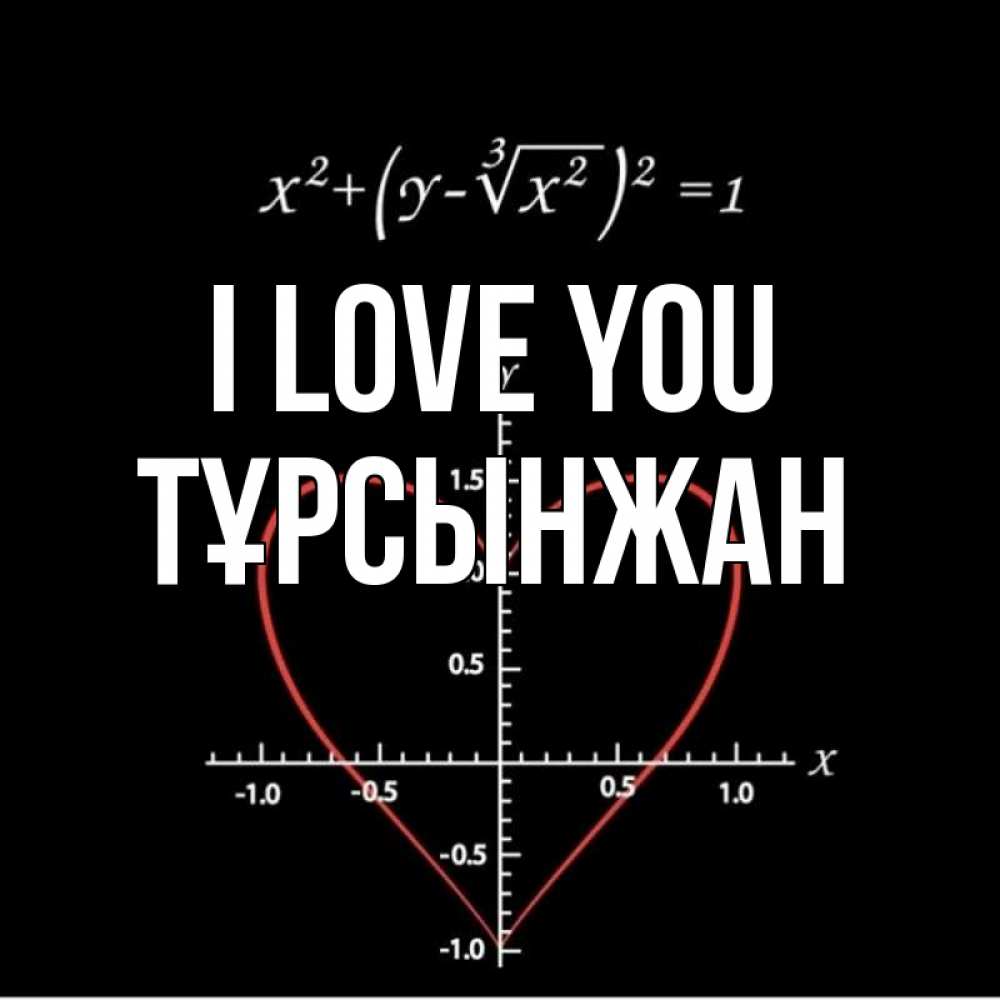 Greetings card с именем, ТҰРСЫНЖАН I love you сердечная формула Greetings with text for free download 
