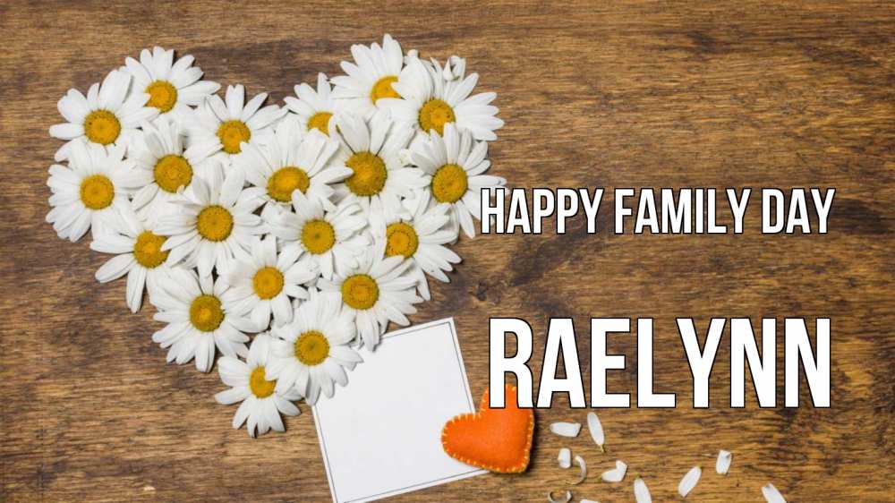Greetings card с именем, Raelynn happy family day с днем семьи Greetings with text for free download 