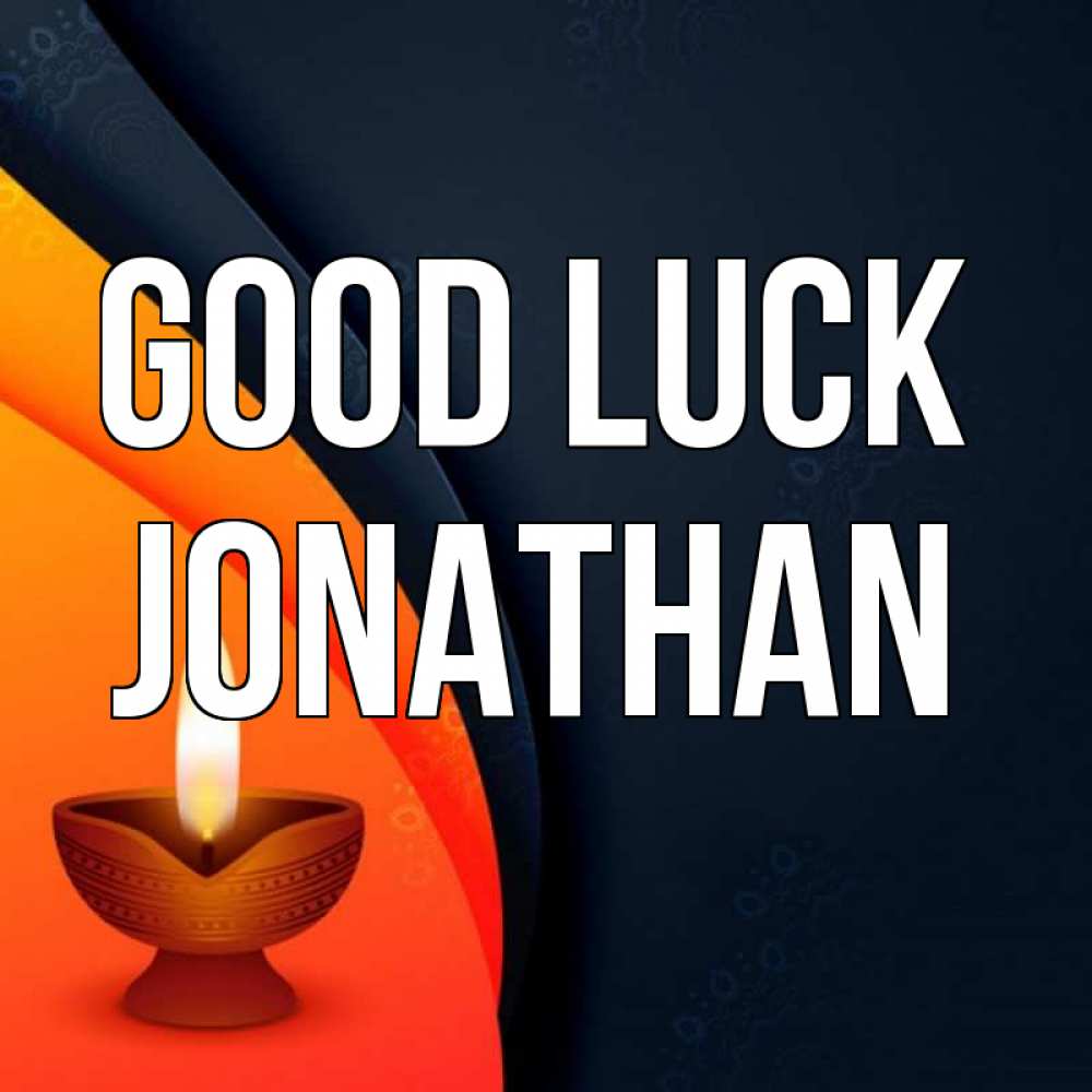 Greetings card с именем, Jonathan Good luck абстрактный фон Greetings with text for free download 