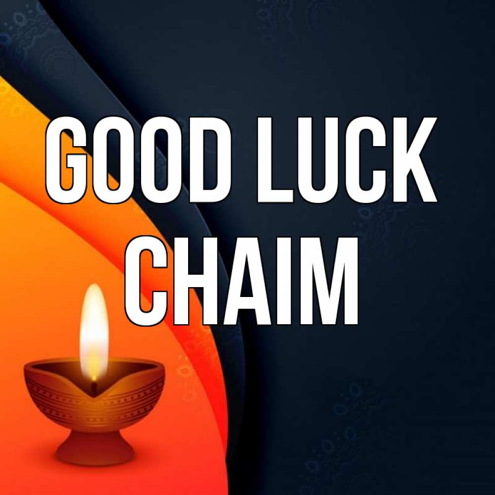 Greetings card с именем, Chaim Good luck абстрактный фон Greetings with text for free download 