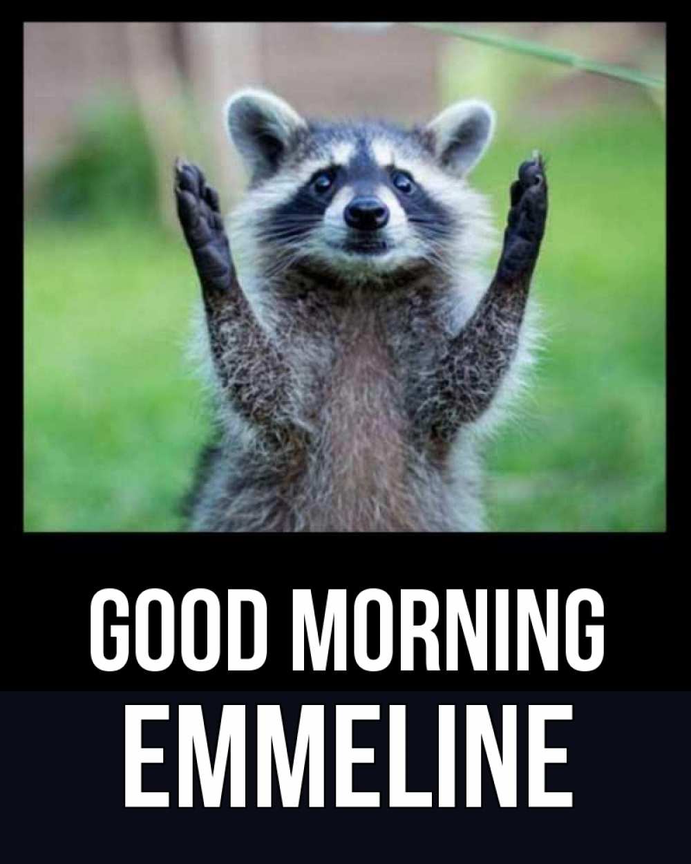 Greetings card с именем, Emmeline Good morning хорошее настроение утречком Greetings with text for free download 