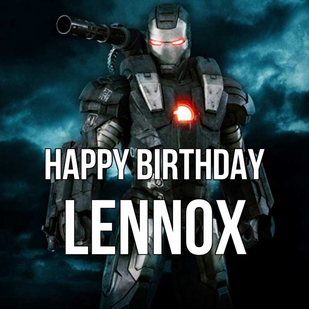 Greetings card с именем, Lennox Happy Birthday марвел супергерой в новом костюме Greetings with text for free download 