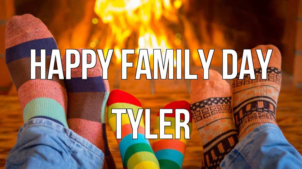 Greetings card с именем, Tyler happy family day с днем семьи Greetings with text for free download 