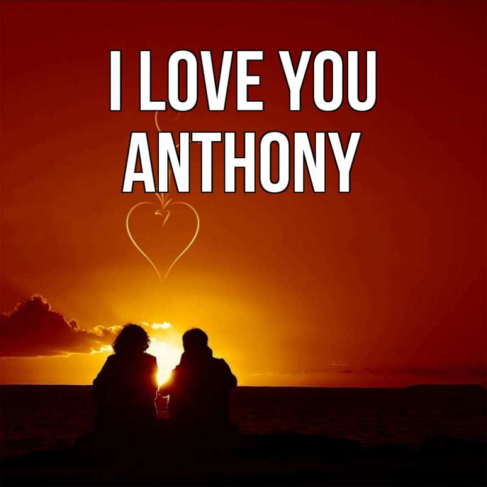 Greetings card с именем, Anthony I love you небо Greetings with text for free download 