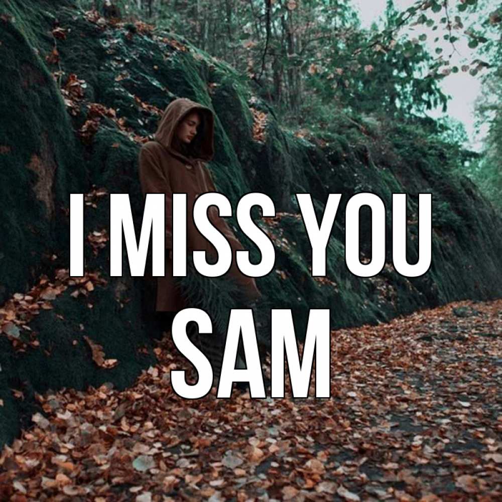 Greetings card с именем, Sam I miss you скука 1 Greetings with text for free download 