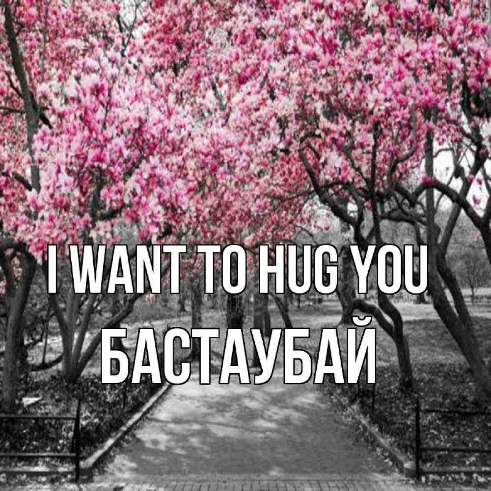 Greetings card с именем, Бастаубай I want to hug you обработанное фото Greetings with text for free download 