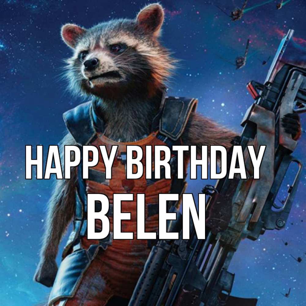 Greetings card с именем, Belen Happy Birthday реактивный Рокета Greetings with text for free download 