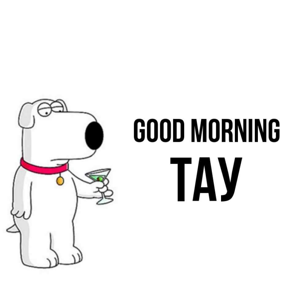 Greetings card с именем, ТАУ Good morning герои мультфильмов белый пес Greetings with text for free download 