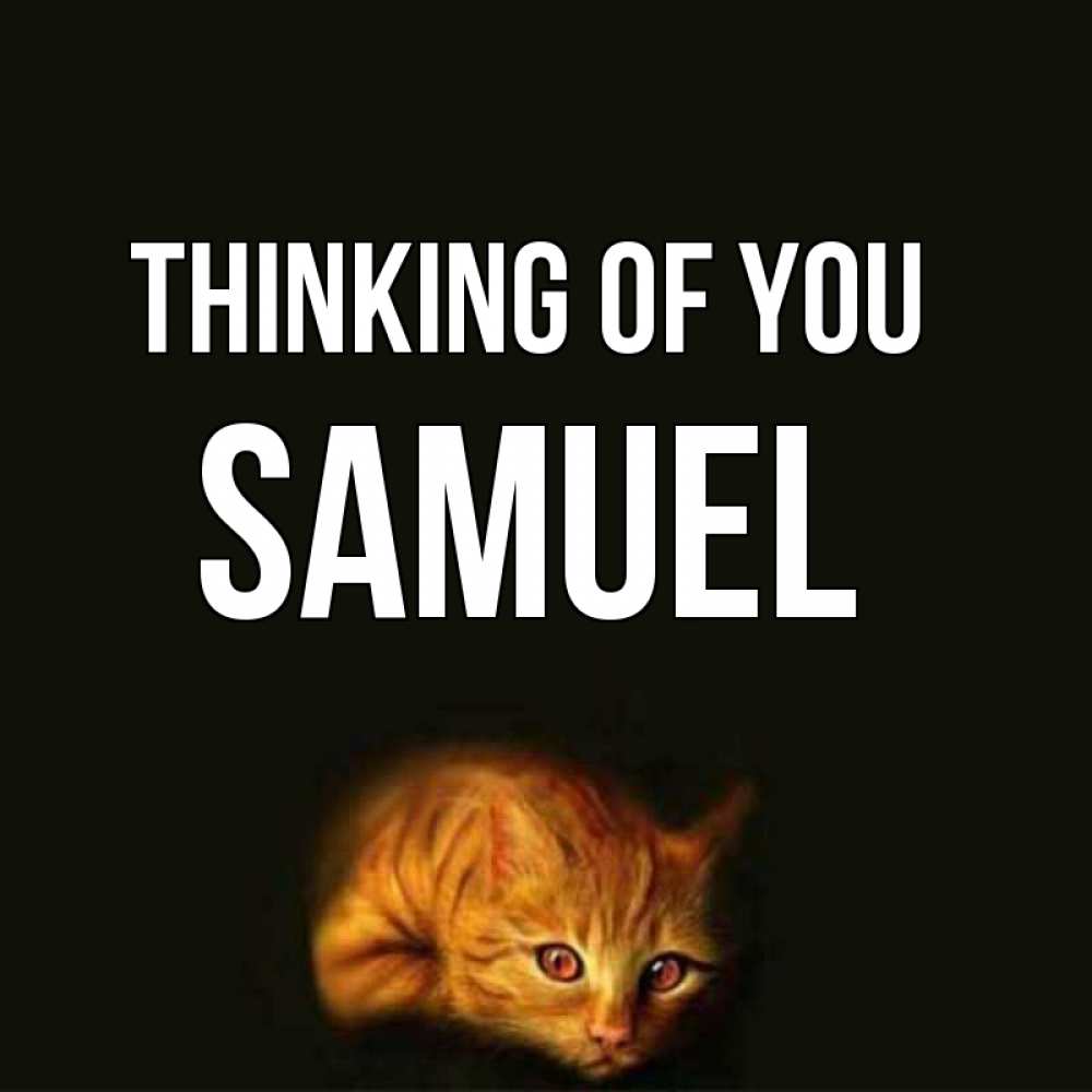 Greetings card с именем, Samuel Thinking of you рыжий Greetings with text for free download 