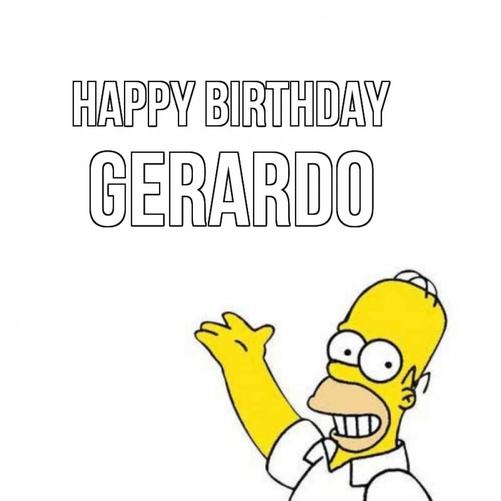 Greetings card с именем, Gerardo Happy Birthday Поздравления Greetings with text for free download 