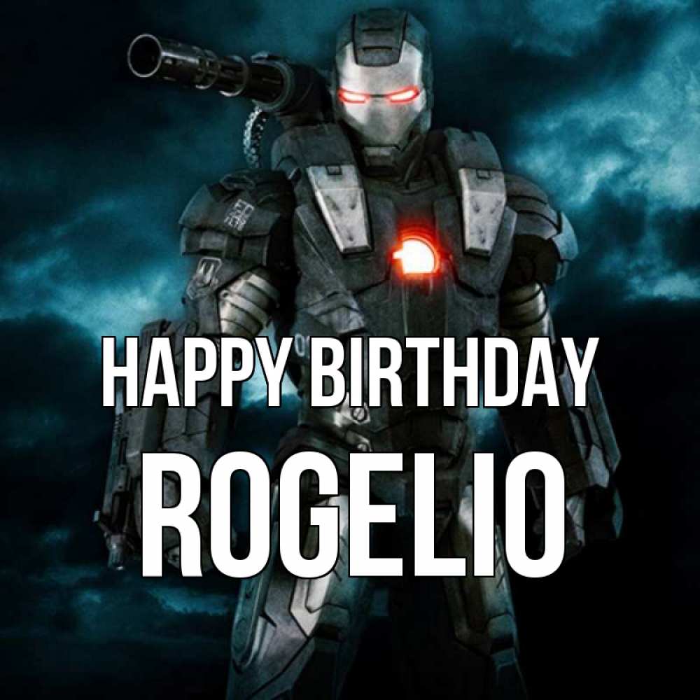 Greetings card с именем, Rogelio Happy Birthday марвел супергерой в новом костюме Greetings with text for free download 